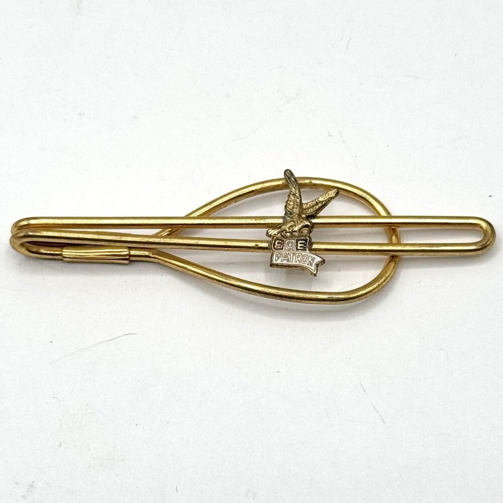 Vintage FOE Enamel Eagle tie clip